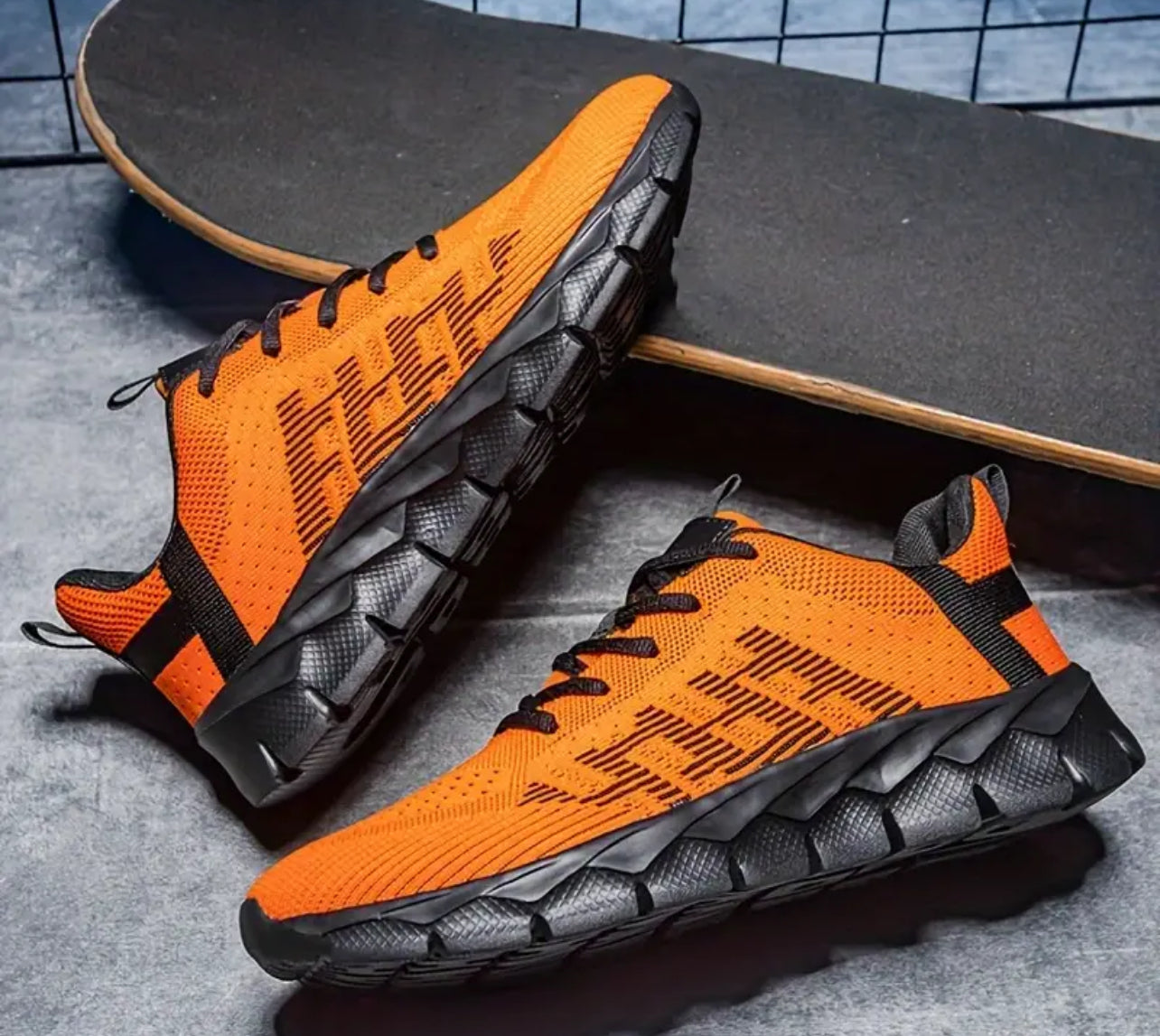 Breathable knit running sneakers